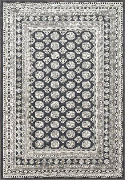 Dynamic Rugs ANCIENT GARDEN 57102-3636 Charcoal and Silver
